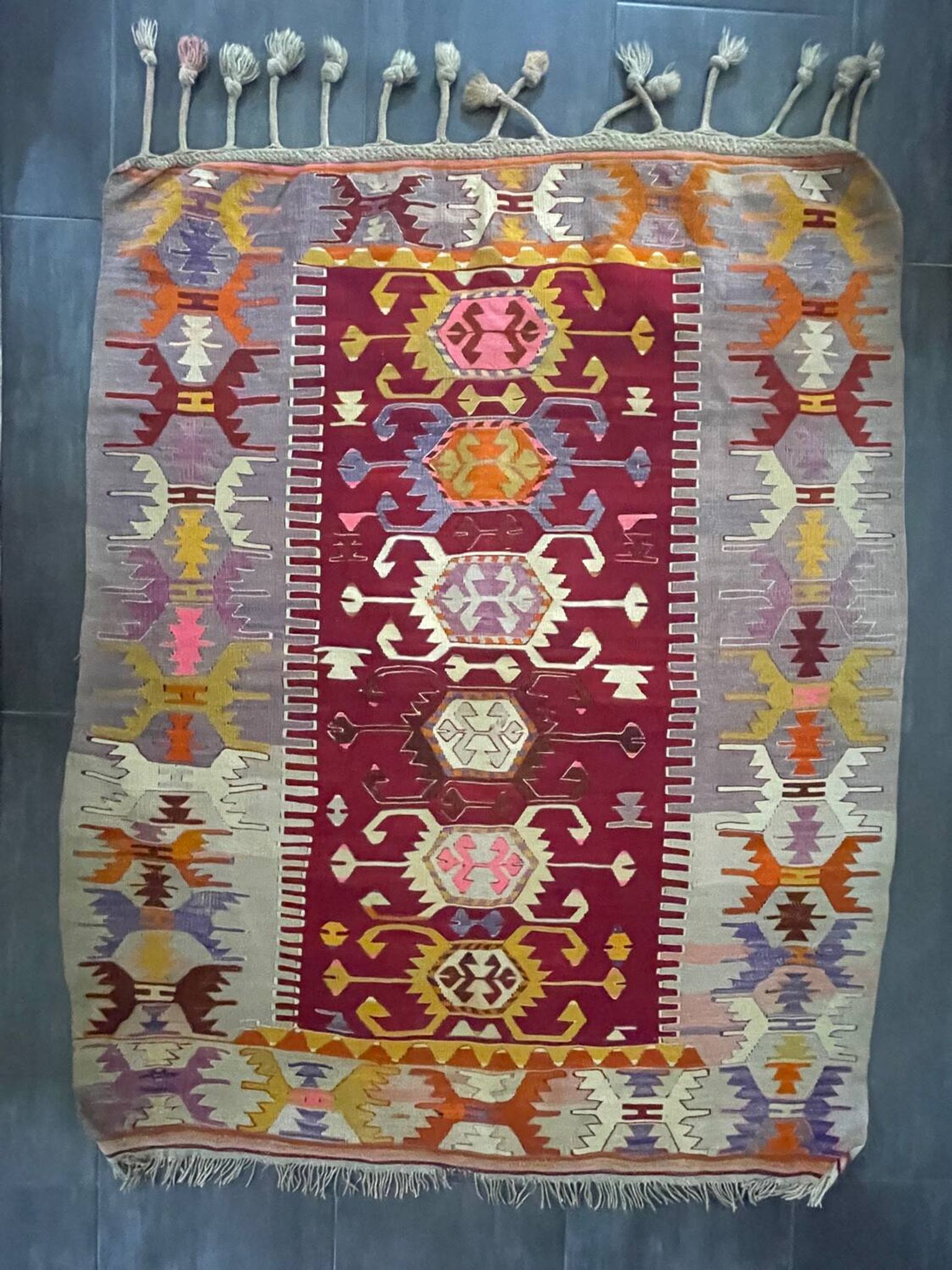 Beautiful old Kilim rug. 19th century. Handmade.