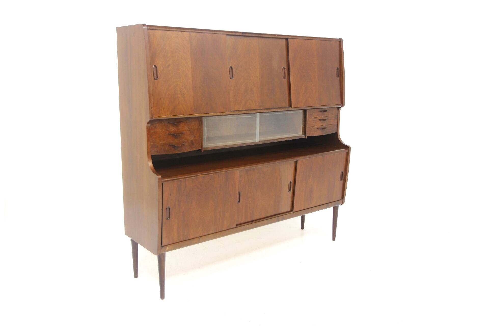 Scandinavian enfilade in walnut, Sweden, 1960