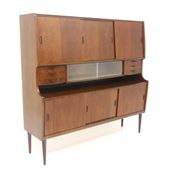 Enfilade scandinave en noyer, Suède, 1960