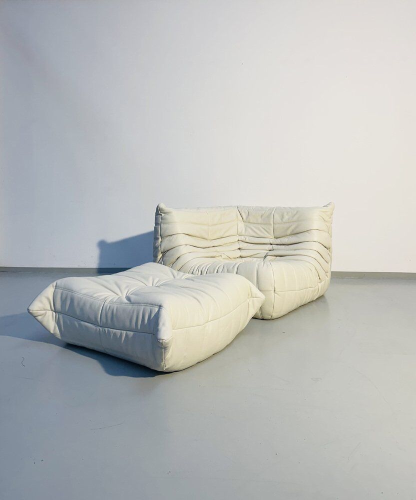 Chaise Togo et ottoman pour Ligne Roset, ensemble de 2