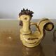 Ceramic candlestick "the rooster" from Périgourdine pottery, 1960