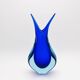 Large Murano Vase Flavio Poli Sommerso Blue Cobalt Turquoise 31.5cm