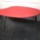 Table basse vintage des années 60 rouge 