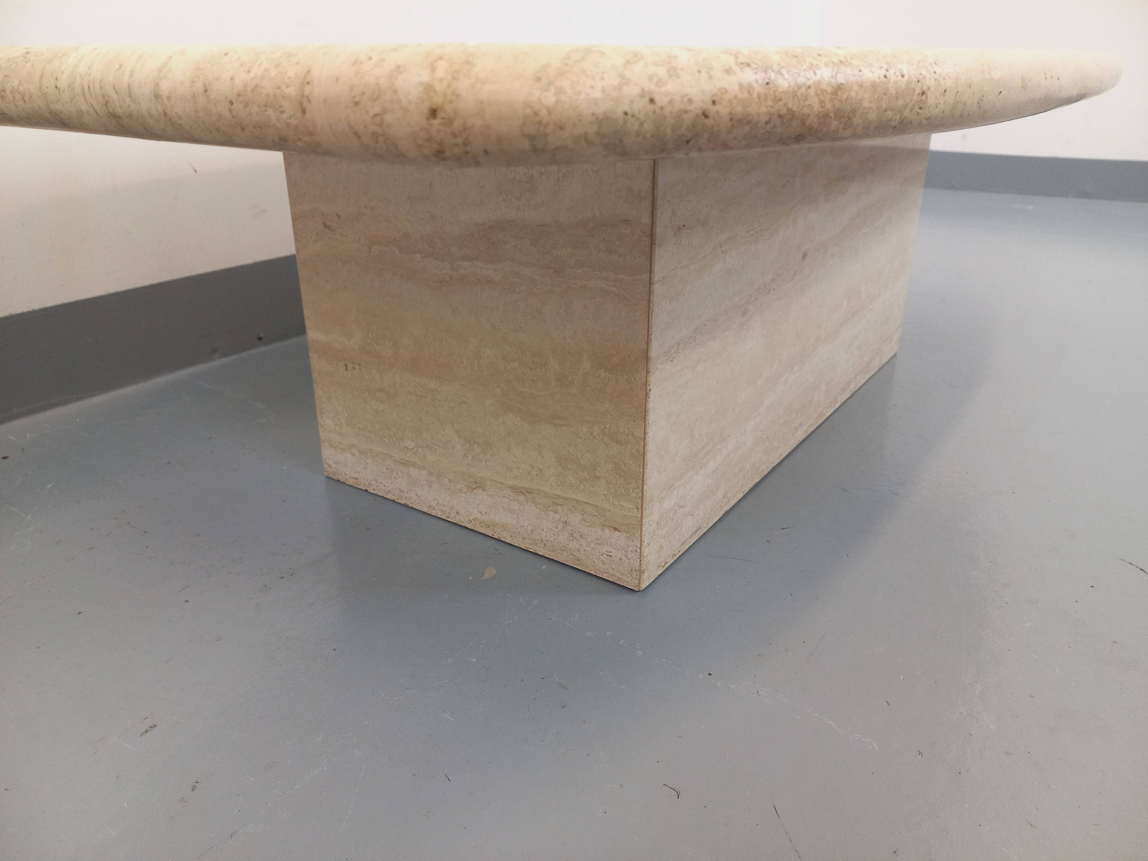 Vintage travertine coffee table from the 80s