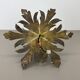 35cm handmade Brass Floral Theatre Wall Ceiling Light, Italy 1970