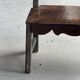 Mini banc à dossier sculpté à motif d'oiseaux stylisés H58 L61