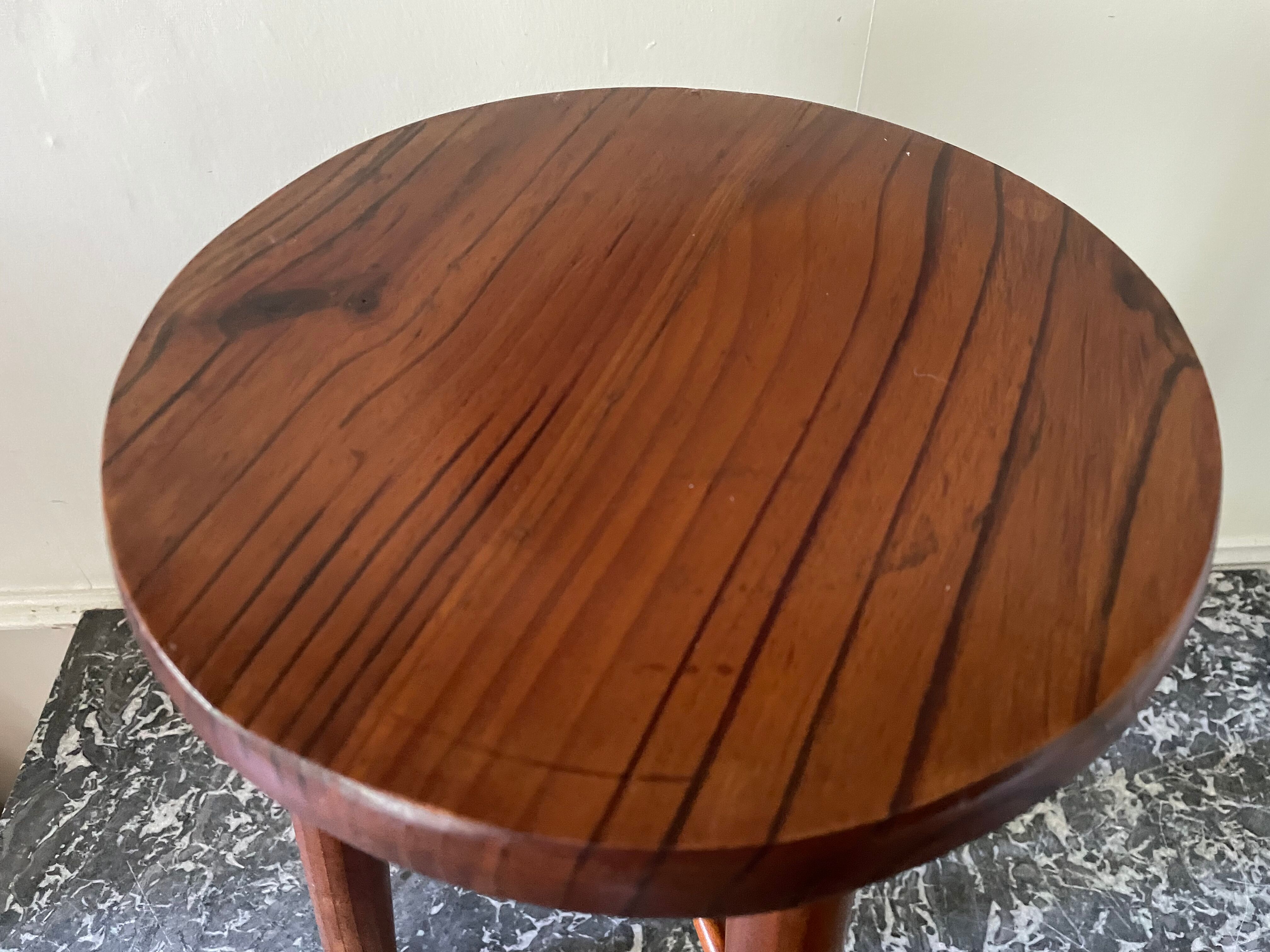 Varnished wooden stool