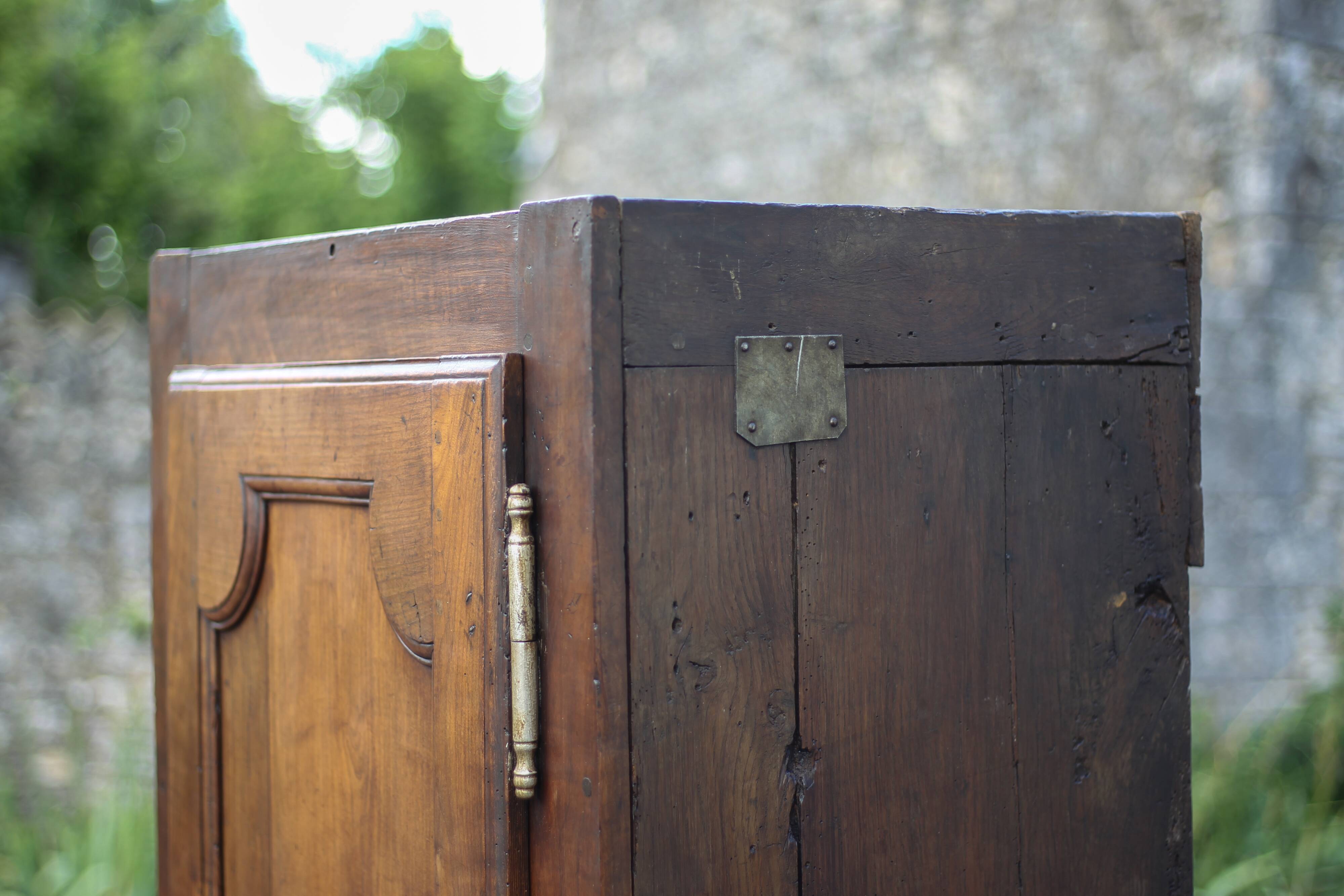 Old wardrobe, 1-door wooden wardrobe, old hosiery, storage unit, brutalist, 19th century