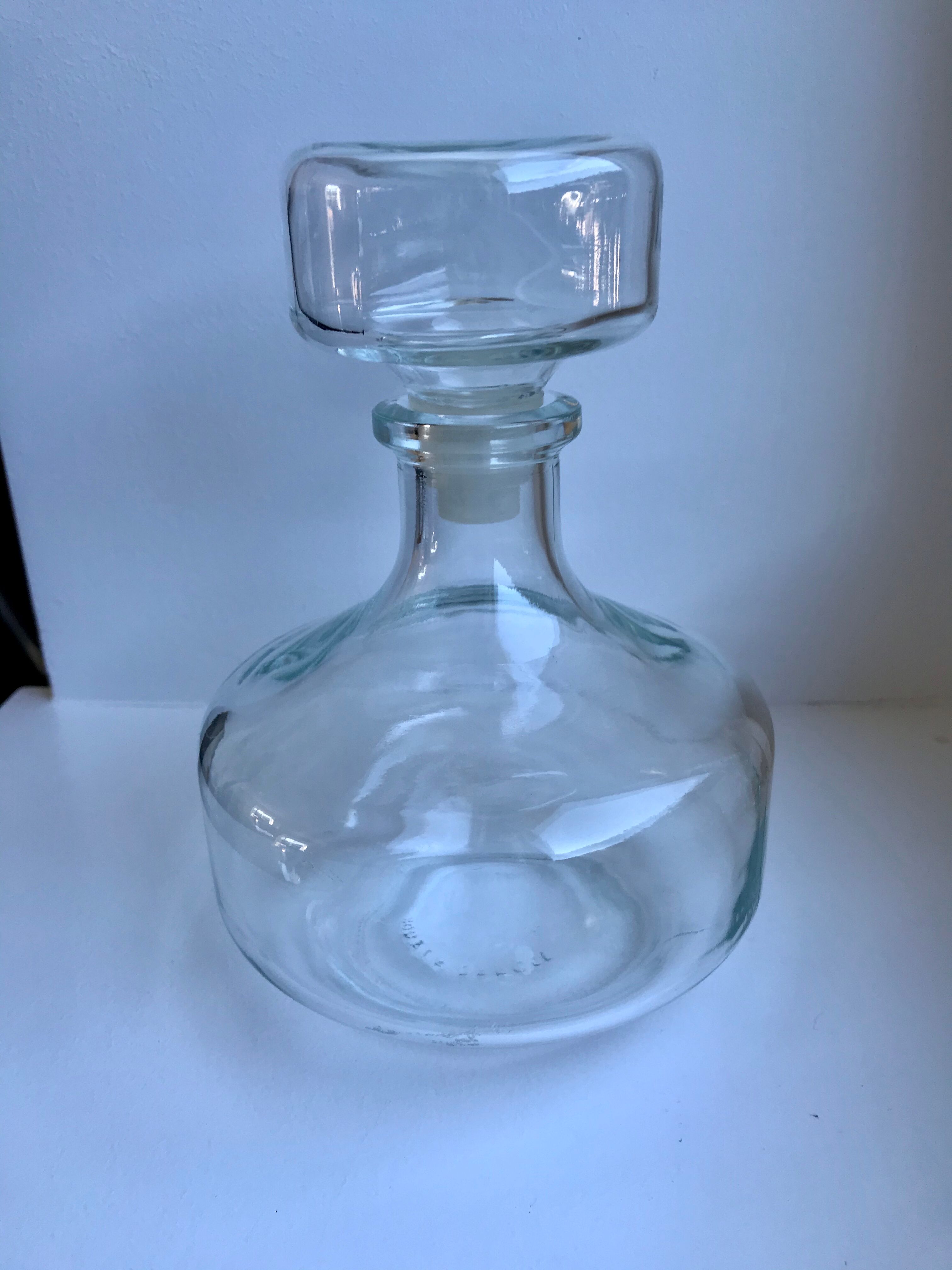 Glass wine decanter 70s
