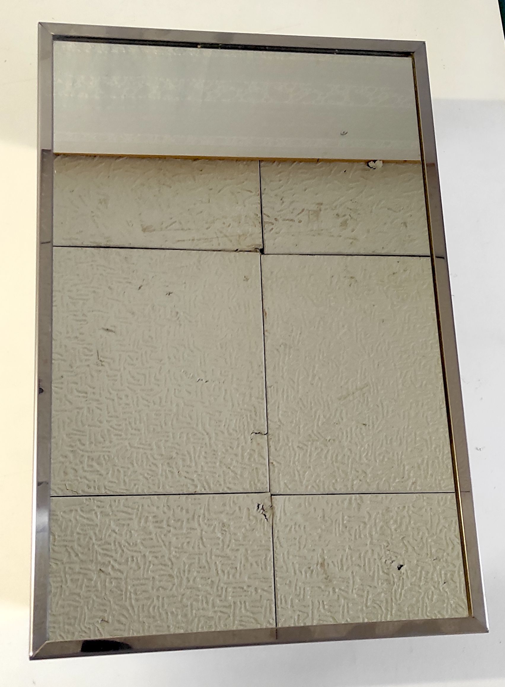 Chrome metal wall toilet cabinet – 70s/80s