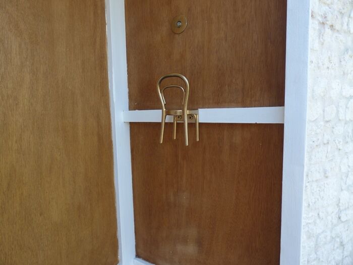 Entrance cabinet white cloakroom and wood linen upholstery fabric