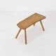 Table basse brutaliste en chêne massif, vers 1950