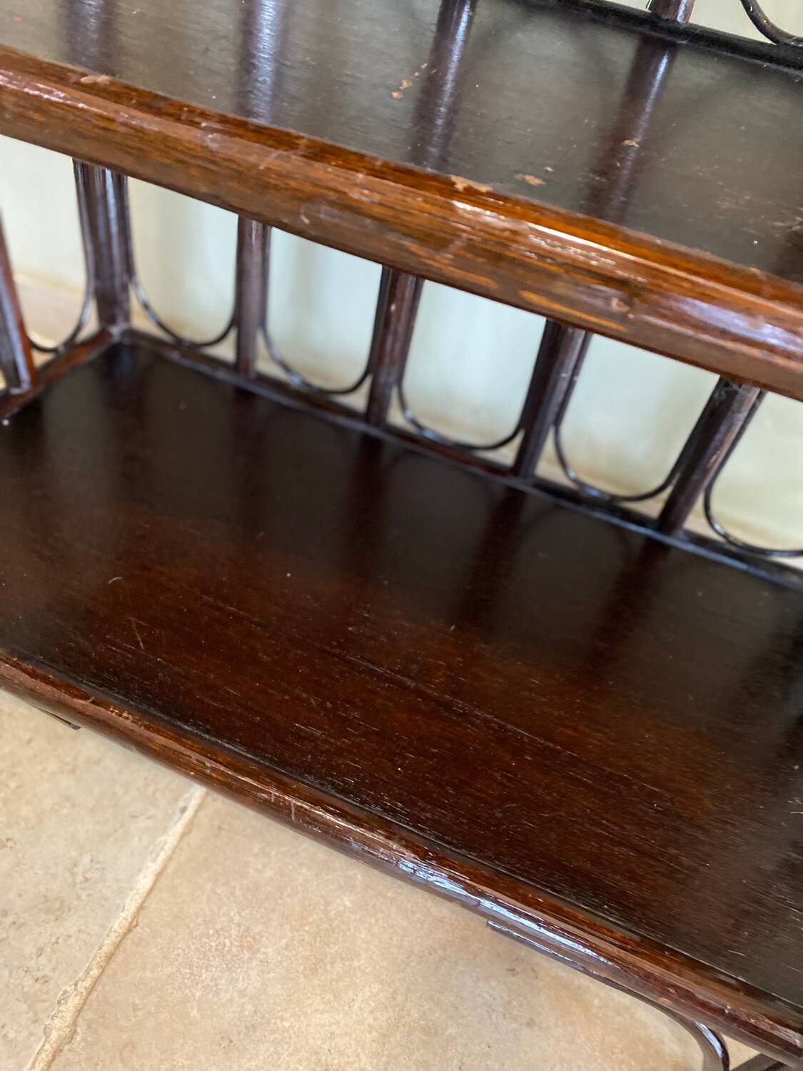 Vintage rattan shelf