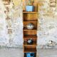 Vintage straight wall shelf, Scandinavian teak style, Circa 70's