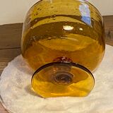 Bubble glass cup-verrerie Biot-70s