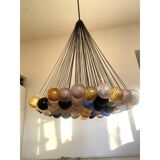 Scenographic Multicolor “Ballotton” Balls Murano Glass Chandelier
