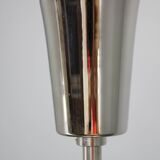 Paire de suspensions tchèques des années 1970, en verre soufflé et chrome, recâblées, reconditionnées