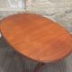 Table à manger scandinave en teck ovale avec rallonge centrale