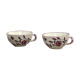 Deux tasses motif fleurs