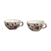 Deux tasses motif fleurs