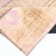 2x9 Turkish Pink & Brown Hallway Vintage Runner Rug, 77x270Cm