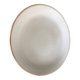 Plat ancien en porcelaine blanc et liseret or