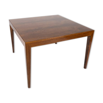 Table basse en bois de rose conçue par Severin Hansen pour Haslev Furniture Factory dans les années 1960.