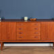 Retro Teak Danish 1960s Long Mid Century Sideboard By Clausen & Søn Denmark