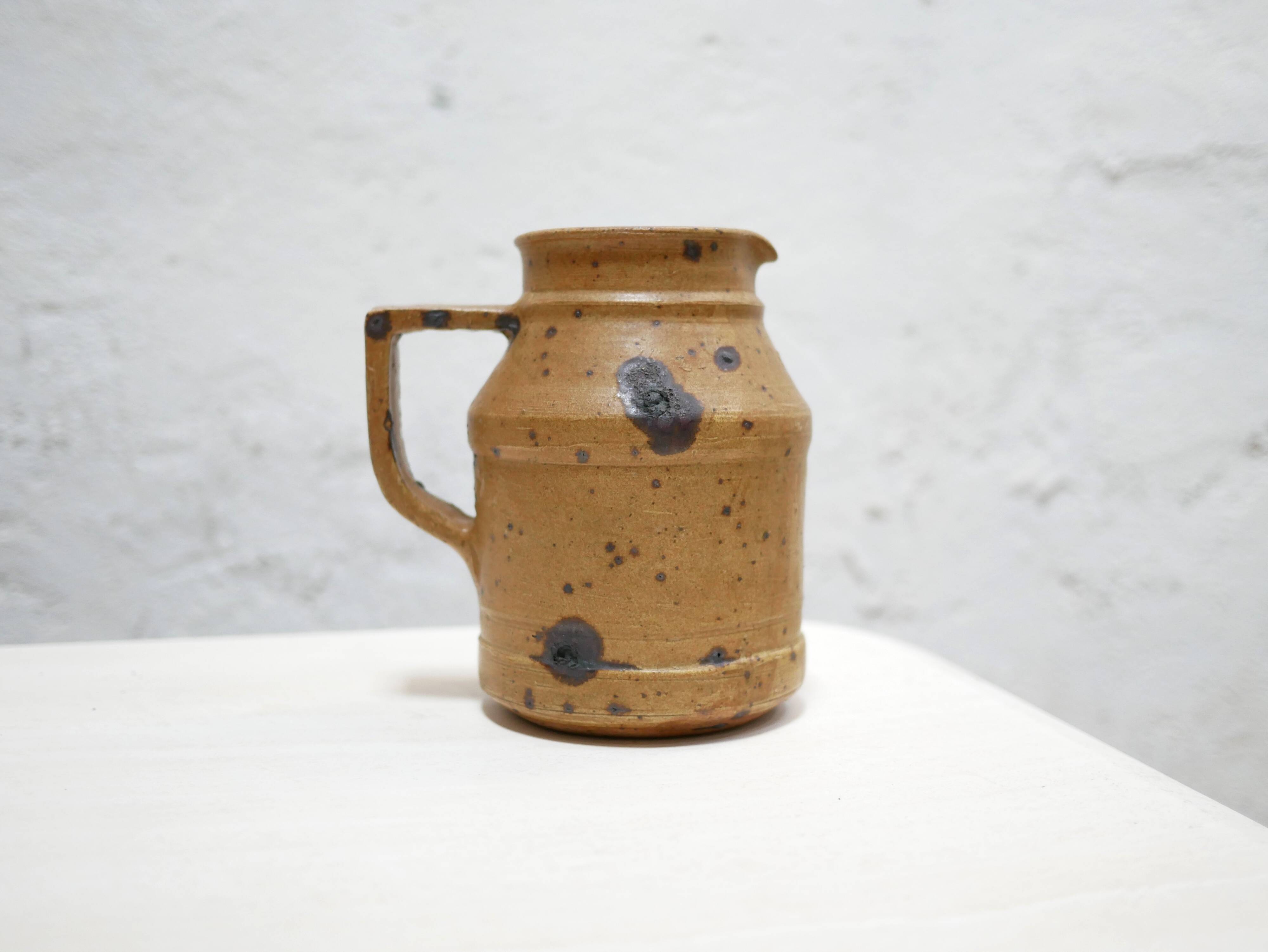 Vintage pitcher in pyrite stoneware
