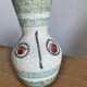 Vintage W Germany white lava celadon green vase 1970 - perfect condition