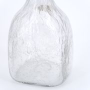 Carafe en verre bullé transparent La Rochère, années 70
