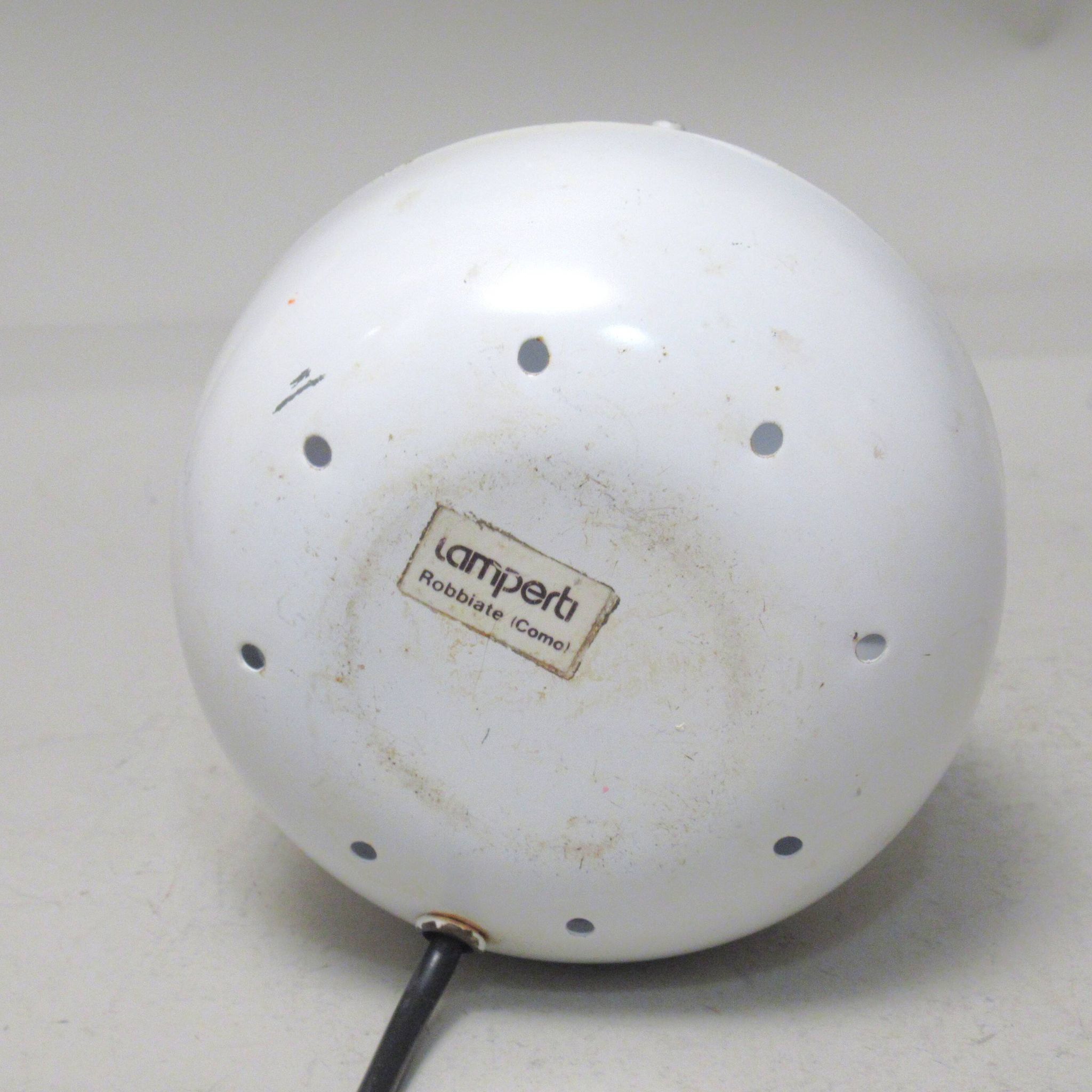 Lampe boule à volet pivotant Lamperti, années 60