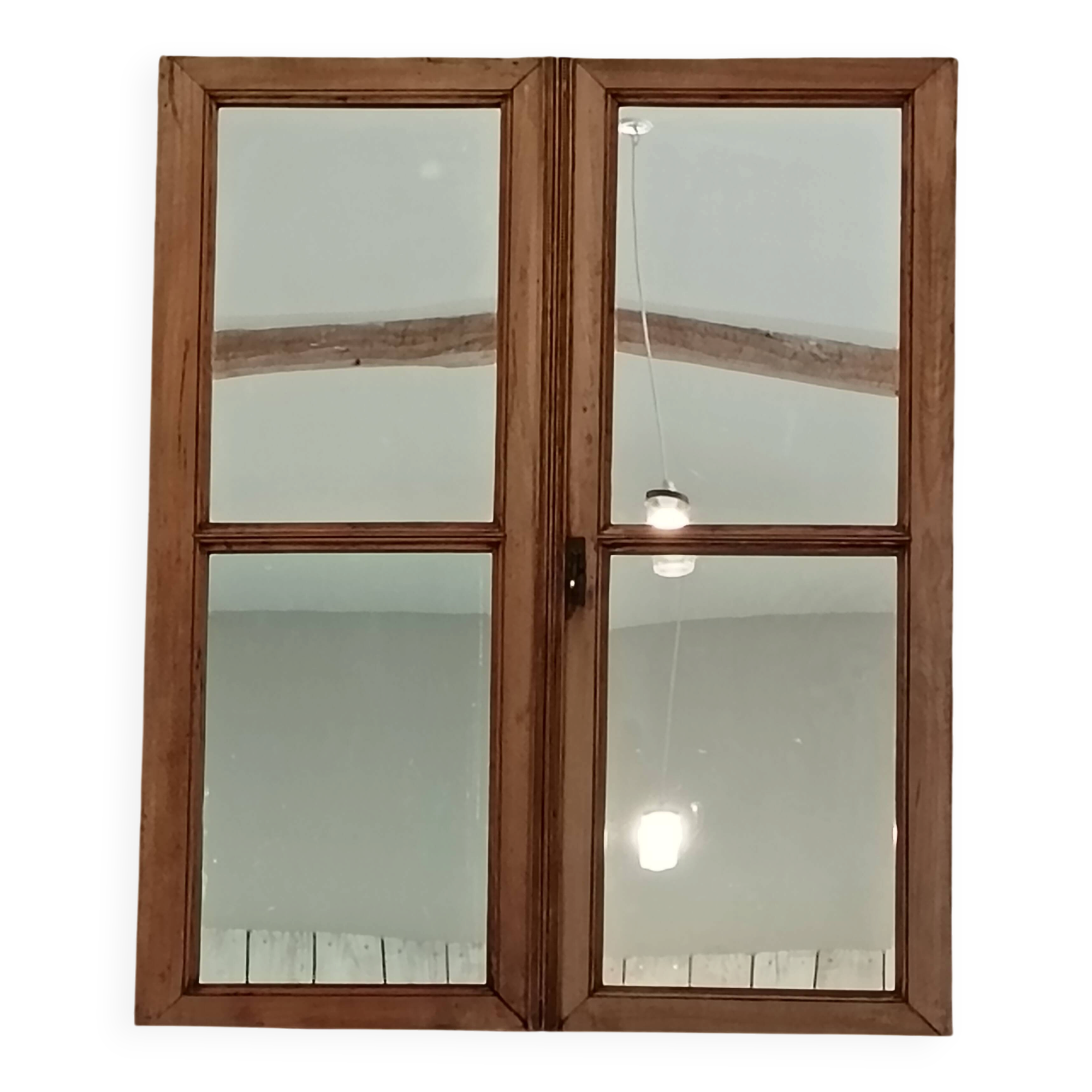 ANTIQUE MIRROR WINDOW