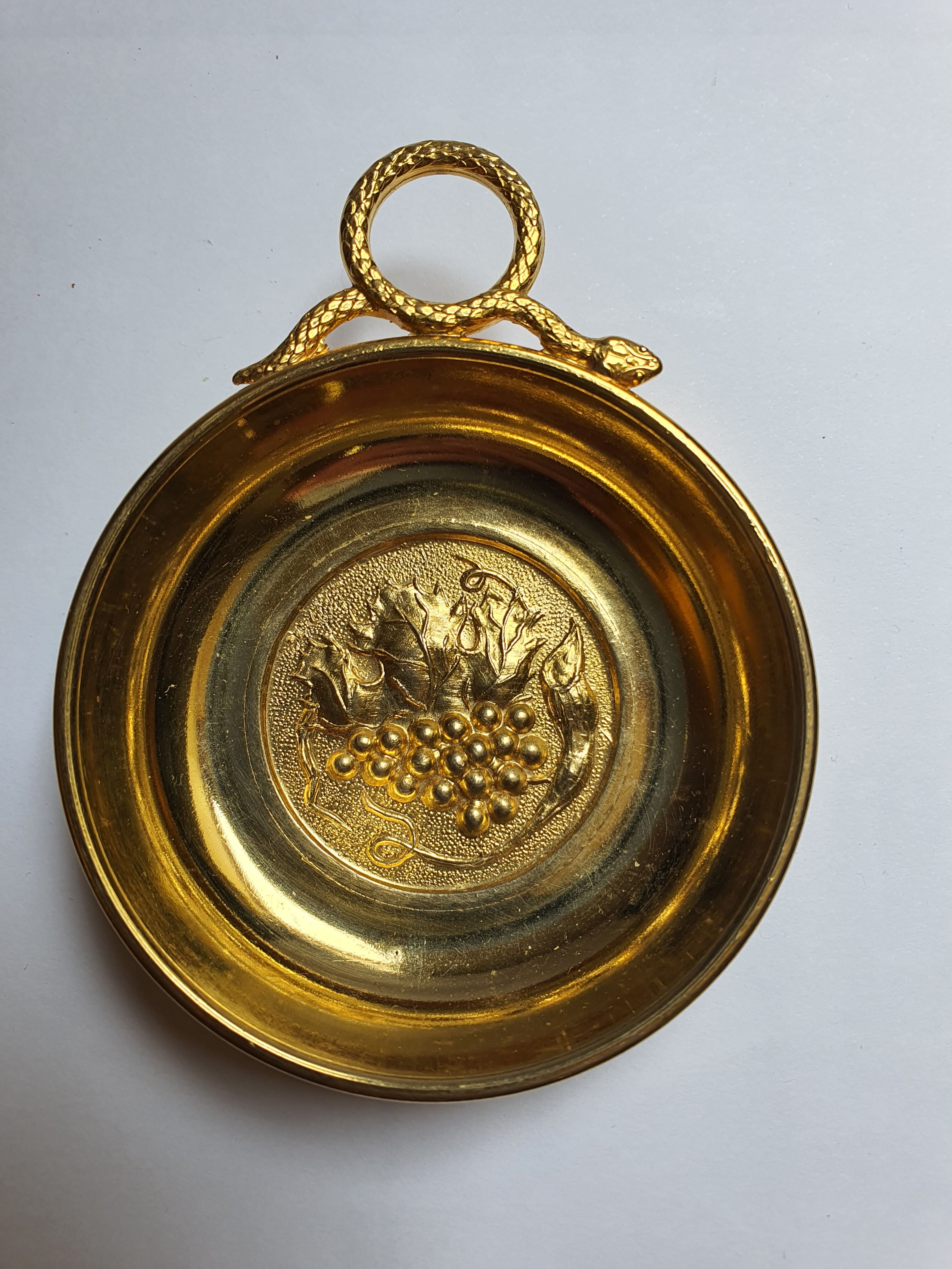French vintage metal grape wine tester