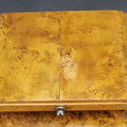 Pair of Art Deco burl wood nightstands, Czechoslovakia, 1940s