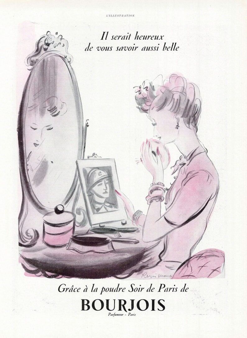 Original vintage poster 30s Bourjois Paris Perfume 30x40cm