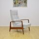 Mid-century armchair with folding footrest, 1960s