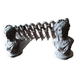 Pair of andirons and its log holder