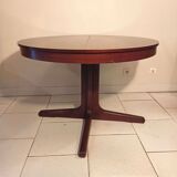 Vintage round mahogany table with central base
