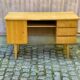 Scandinavian desk from the 1960s in wood, 120cm.