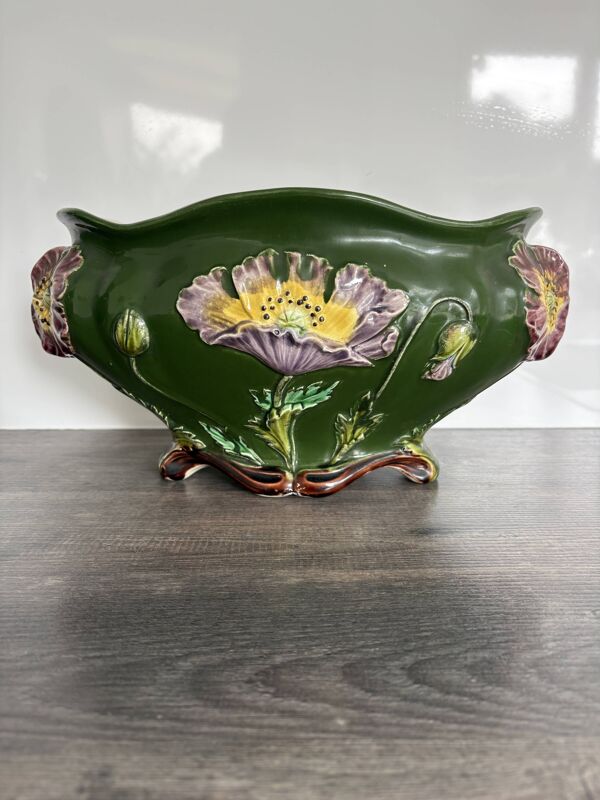 Grande jardinière ancienne De Bruyne Frères 1900