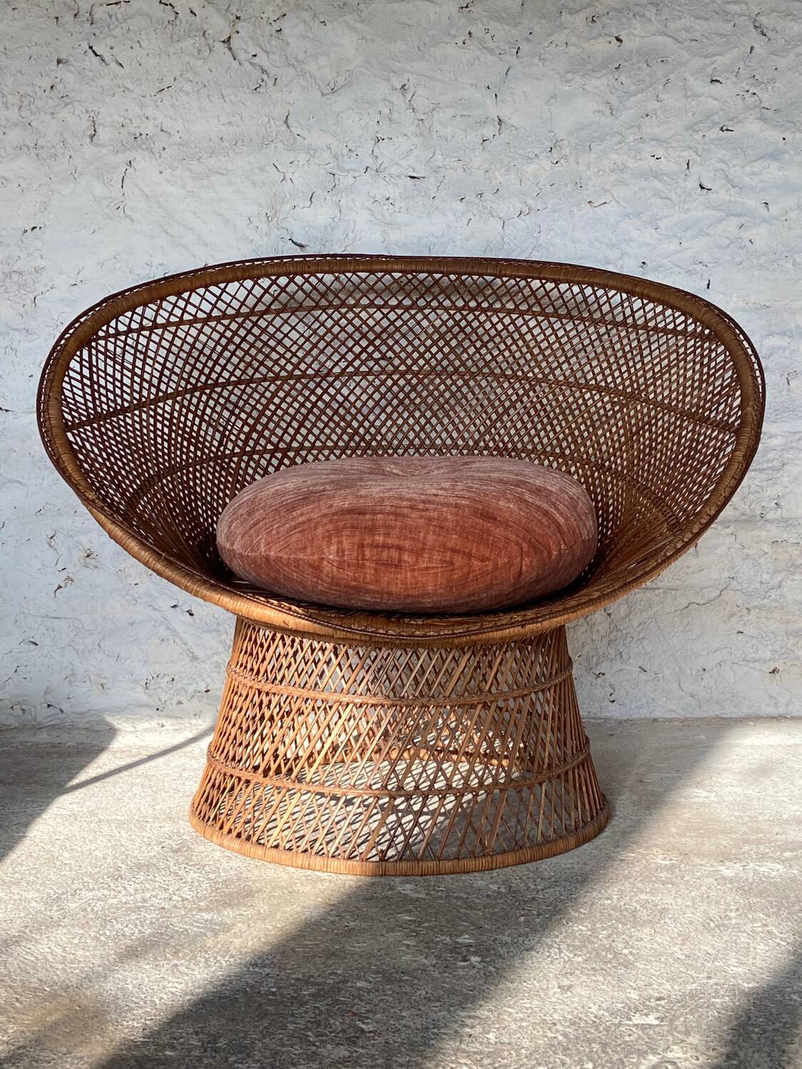 Large rattan armchair c.1970