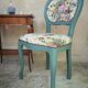 Antique chairs with studded upholstery.