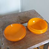 Orange glass candy box from the 70s