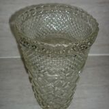 Vintage pressed molded glass vase