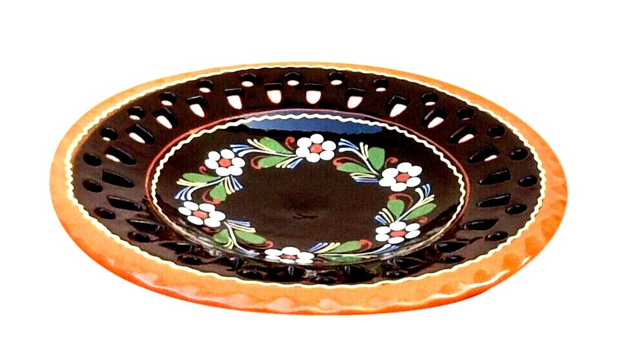 1960s Openwork Dish Traditional Ceramics HMV Manufacture Hungary