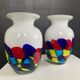 Duo de vases vintage en pâte de verre Murano