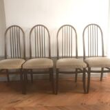 4 chaises bois Baumann modèle Éden vintage