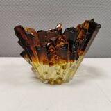 Glass bowl designed by Pertti Santalahti for Humppila Glas Finland 1960-170s.