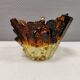 Glass bowl designed by Pertti Santalahti for Humppila Glas Finland 1960-170s.